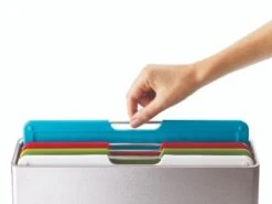 Joseph Joseph JosephJoseph - Folio - Snijplank - In Houder - Medium - Set Van 5 Stuks - Zilver -Kookgerei Koning Verkoop 1200x899 72