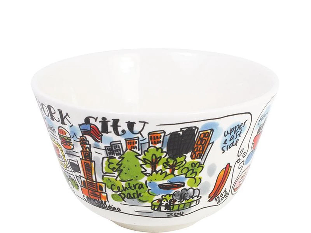 Blond Amsterdam City New York Kom - Ø 14 Cm 2 Blond Amsterdam City New York Kom - Ø 14 Cm - Afbeelding 2