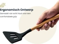Hescom Siliconen Open Spatel Met Anti-aanbaklaag - Keukengerei Met Ergonomisch Design - Hittebestendig - Vaatwasservriendelijk -Kookgerei Koning Verkoop 1200x900 194