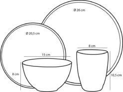 Mica Decorations Tabo Serviesset 4 Persoons - Zwart -Kookgerei Koning Verkoop 1200x900 3