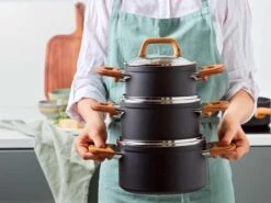 Gero Mark Kookpannenset - 4-delig - Zwart - Houtlook Grepen - Inductie - PFAS-vrij -Kookgerei Koning Verkoop 1200x900 329