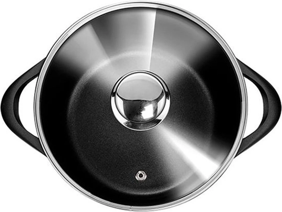 Smile 10 Delige Pannenset - Antiaanbaklaag - Vaatwasser Bestendig - Zwart 15 Smile 10 Delige Pannenset - Antiaanbaklaag - Vaatwasser Bestendig - Zwart - Afbeelding 15