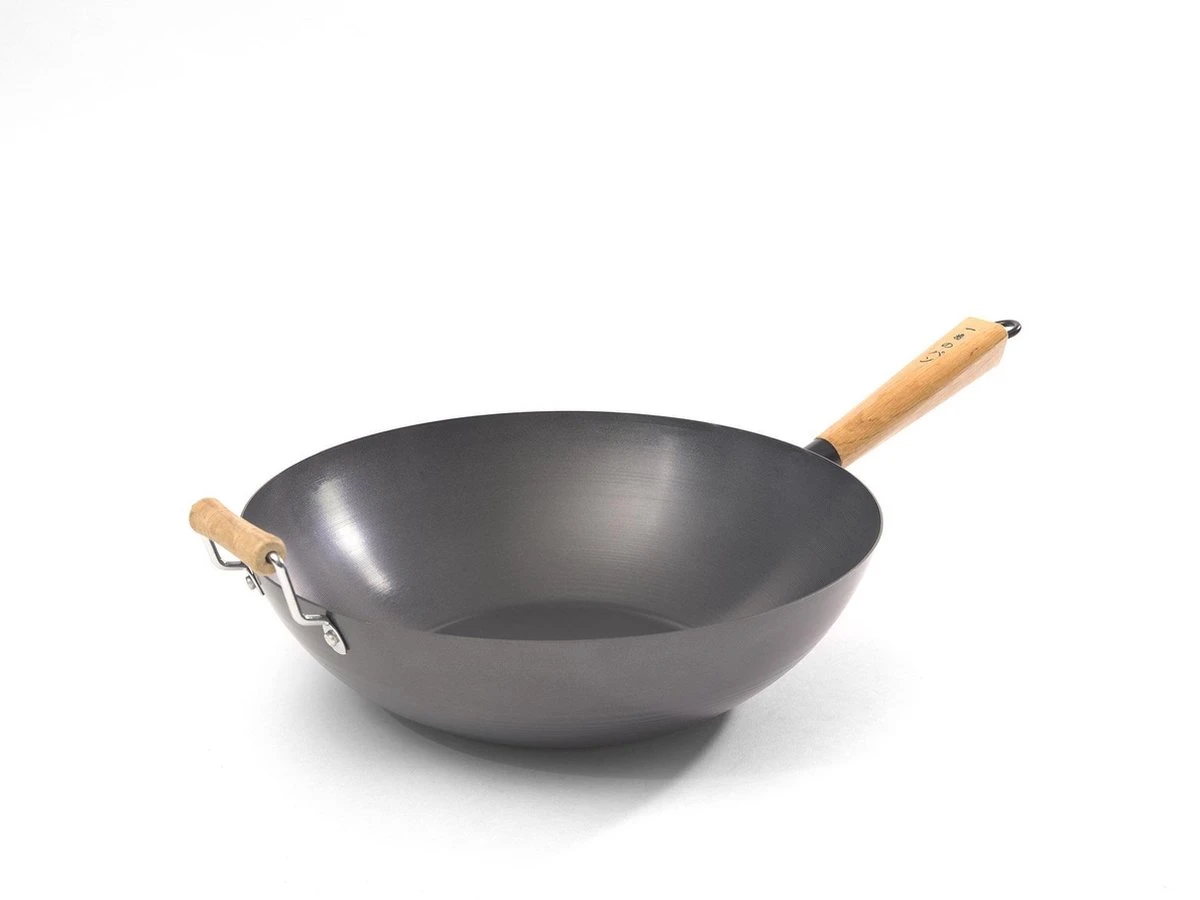 Haute Cuisine - Stalen Wok 35 Cm 1 Haute Cuisine - Stalen Wok 35 Cm