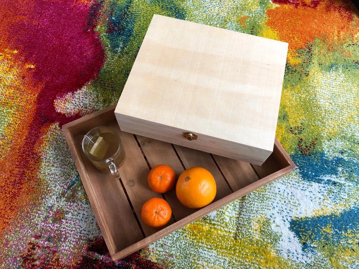 12 Vaks Theedoos - Houten Theedoos 5 12 Vaks Theedoos - Houten Theedoos - Afbeelding 5