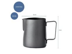 Krumble Melkkannetje 300ml / RVS Melkopschuimkan / Melkkan / Antraciet - Zwart -Kookgerei Koning Verkoop 1200x900 6