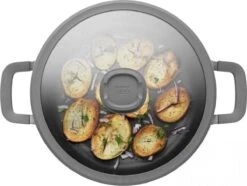 BergHOFF Leo Hapjespan Stone - 28 Cm - Met Glazen Deksel -Kookgerei Koning Verkoop 1200x904 15