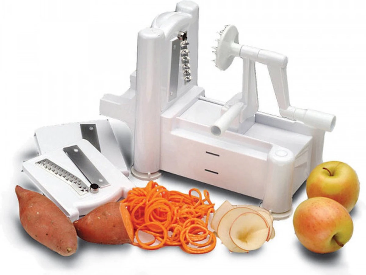 Merkloos Premiumful ® - Multifunctionele Spiraalsnijder Met Zuignap - Inclusief 5 Verschillende Snijbladen - Opvouwbaar - BPA Vrij 13 Merkloos Premiumful ® - Multifunctionele Spiraalsnijder Met Zuignap - Inclusief 5 Verschillende Snijbladen - Opvouwbaar - BPA Vrij - Afbeelding 13