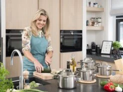 Sola Pannenset Juvia - 4 Delig - Ø 16,16,18,20 Cm - Zilver - RVS - Sandwichbodem -Kookgerei Koning Verkoop 1200x906 19