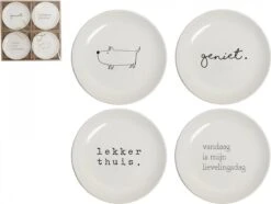 Gusta - Gebaksbordjes - ø 15 Cm - Set 4 Stuks - Porselein - Wit -Kookgerei Koning Verkoop 1200x906 2