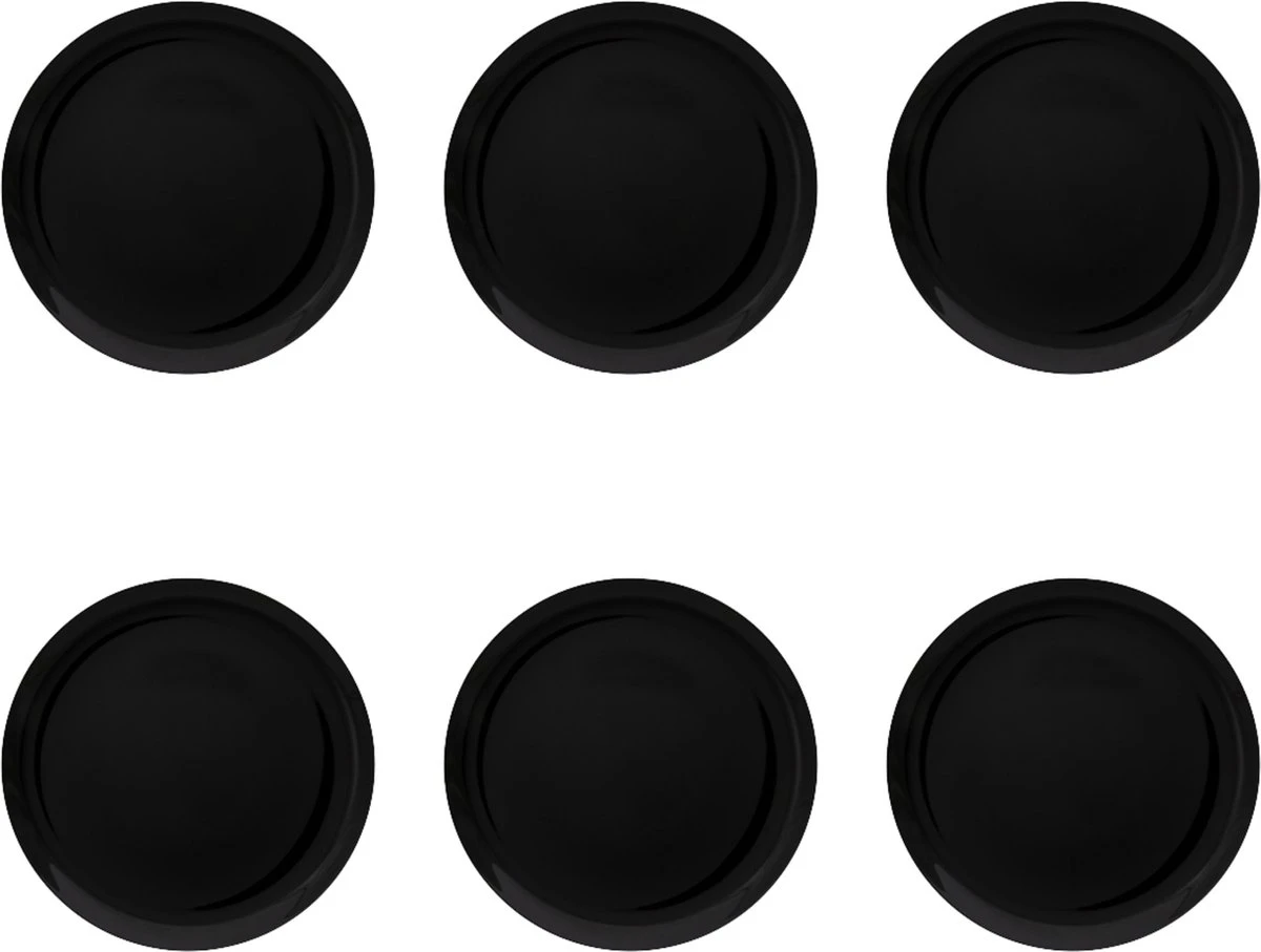 Grote Zwarte Pizzaborden - 6 Stuks - 32 Cm 1 Grote Zwarte Pizzaborden - 6 Stuks - 32 Cm