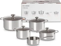 LE CREUSET - RVS Plus - Pannenset 5-delig 5 LE CREUSET - RVS Plus - Pannenset 5-delig -Kookgerei Koning Verkoop 1200x915 11