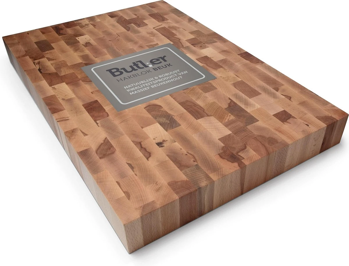 Butler Hakblok - Kopsbeukenhout - 60 X 40 X 6 Cm 1 Butler Hakblok - Kopsbeukenhout - 60 X 40 X 6 Cm