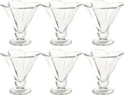 Set Van 6x Stuks Ijscoupes/ijsschaaltjes Van Glas 200 Ml - Dessertschaaltjes