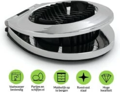 Multifunctionele Eiersnijder - RVS - Zwart/Zilver -Kookgerei Koning Verkoop 1200x918 5