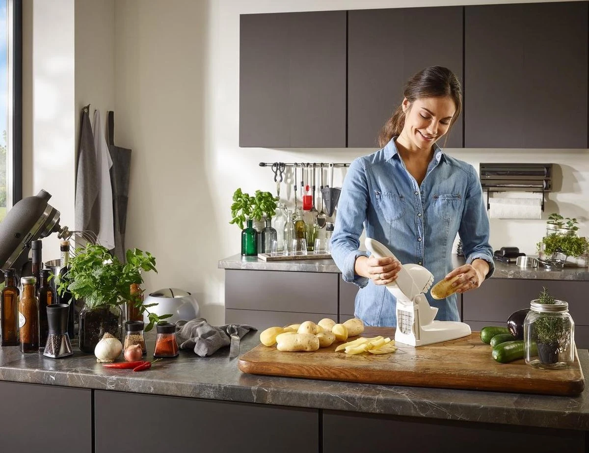 Leifheit Frietsnijder - Kunststof - Wit 2 Leifheit Frietsnijder - Kunststof - Wit - Afbeelding 2