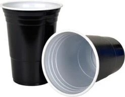 Merkloos Black Cups - 50stuk(s) - 475ml - Party Cups - Beerpong - Drankspel - Beerpong Bekers - Plastic Bekers -Kookgerei Koning Verkoop 1200x929