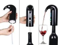Merkloos Elektrische Wijnbeluchter - Wijn Decanteerder - Decanter - Zwart - Luxe Wijnbeluchter - Wijn Aerator - Oplaadbaar - Wijntap - Wine Decanter -Kookgerei Koning Verkoop 1200x932 8