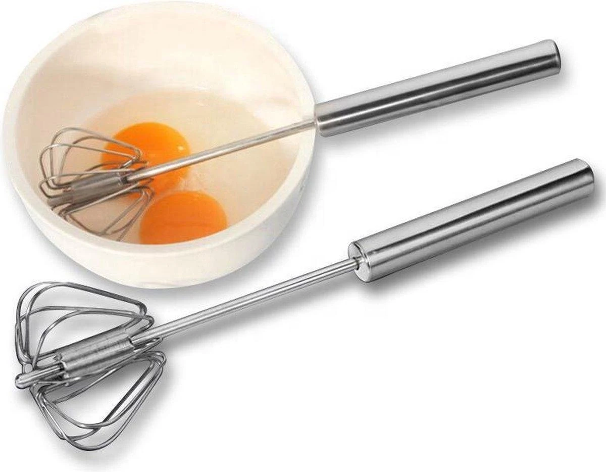 LOUZIR Semi Automatische Garde Van Roestvrij Staal - Beslag Klopper - Staafmixer - Mixer - Zilver 16 LOUZIR Semi Automatische Garde Van Roestvrij Staal - Beslag Klopper - Staafmixer - Mixer - Zilver - Afbeelding 16