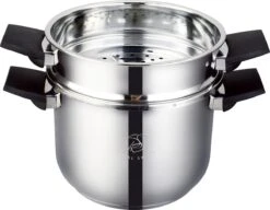 Royal Swiss Snelkookpan / Couscous Pan - 2 In 1 - 10 Liter - Ø 26 Cm - RVS - Inductie - Automatische Sluiting 9 Royal Swiss Snelkookpan / Couscous Pan - 2 In 1 - 10 Liter - Ø 26 Cm - RVS - Inductie - Automatische Sluiting -Kookgerei Koning Verkoop 1200x935 13