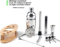 HGMD® Cocktail Set - 16-Delige Set - Cocktail Shaker Set (750ml) - Cocktail Shaker Set 7 HGMD® Cocktail Set - 16-Delige Set - Cocktail Shaker Set (750ml) - Cocktail Shaker Set -Kookgerei Koning Verkoop 1200x941 7
