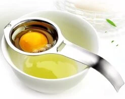 Merkloos Professionele Ei-scheider - Ei Scheiden - Ei Splitser Splitsen - Eidooier Scheider - Eiwit - Eigeel - RVS - Zilver - Eierscheider - Eischeider Met Slagkant RVS