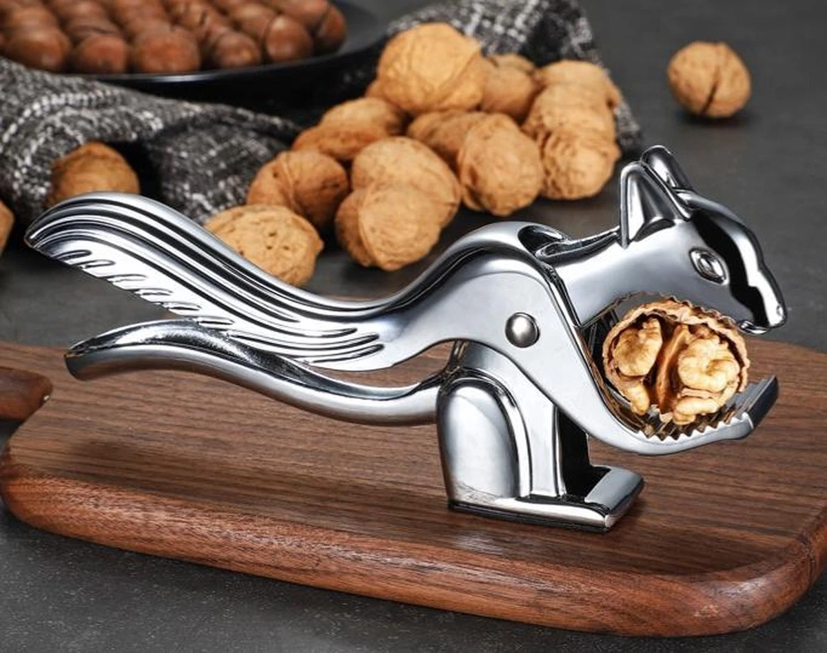 Alheco Notenkraker - Walnotenkraker - Eekhoorn Figuur - Zilver 3 Alheco Notenkraker - Walnotenkraker - Eekhoorn Figuur - Zilver - Afbeelding 3