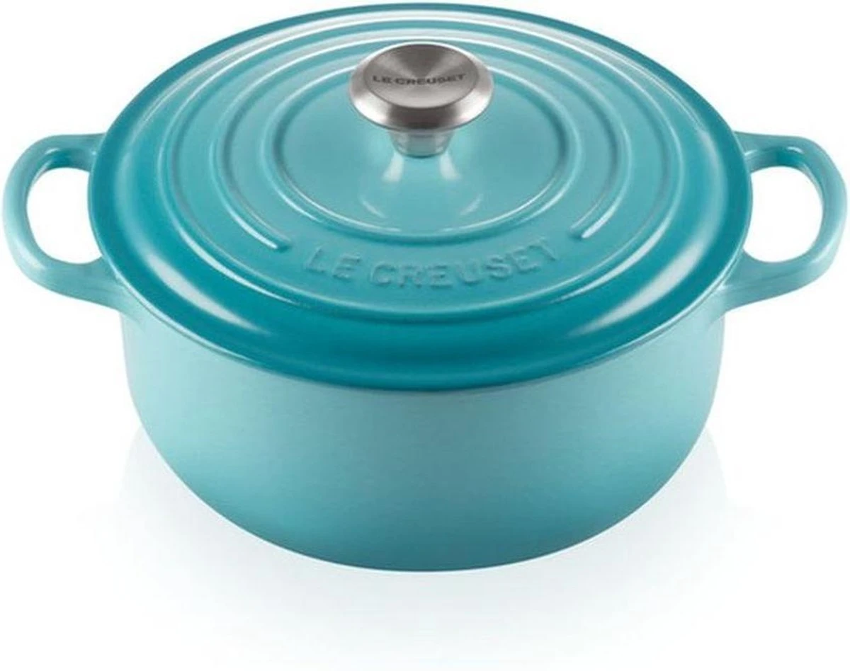 Le Creuset Braadpan Signature Caribbean Blue - ø 20 Cm / 2.4 Liter 1 Le Creuset Braadpan Signature Caribbean Blue - ø 20 Cm / 2.4 Liter