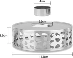 INTIRILIFE Theepot Warmer In Zilver – Roestvrijstalen Theepot Met Patroon Voor Hittebestendige Theepotten – Roestvrijstalen Theewarmer Voor Koffie, Thee En Nog Veel Meer. -Kookgerei Koning Verkoop 1200x955 8