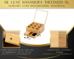 Hanamura Luxe Theedoos 9 Vaks – Lade Voor Losse Thee – Incl. Thee-ei, Theelepels, En Suikerdoos -Kookgerei Koning Verkoop 1200x958 13