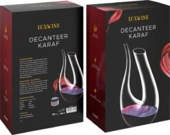 Luxwine - Decanteer Karaf Wijn - Wijnkaraf - 1.5L - Luxe Karaf - Incl. 1000 Schoonmaakparels - Luxe Cadeauverpakking - Decanter - Decanteer Karaf - Wijnkaraf - Wijn Decanteerder - Wijn Accessoires - U-vorm - Kerstcadeau -Kookgerei Koning Verkoop 1200x959 12