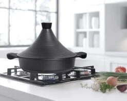 Aluminium Tajine Agadir- Matt Black Geschikt Ook Voor Inductie -Kookgerei Koning Verkoop 1200x960 27