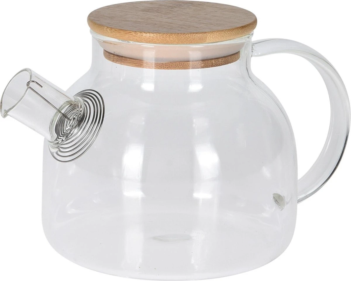 Excellent Houseware Glazen Theepot 800 Ml Met Filter - Theepotten/theekannen Van Glas 1 Excellent Houseware Glazen Theepot 800 Ml Met Filter - Theepotten/theekannen Van Glas