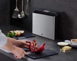 Joseph Joseph JosephJoseph - Folio - Steel - Snijplank - In Houder - Groot - Set Van 5 Stuks - Zilver -Kookgerei Koning Verkoop 1200x964 13