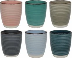 Tavola - Koffiemokken - Zonder Oor - Kleurrijk - Aardewerk - 160Ml - 6 Stuks - Ibizia -Kookgerei Koning Verkoop 1200x968 1