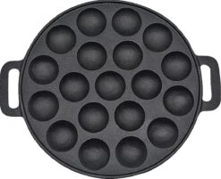 Poffertjespan - Gietijzer - Ø 24 Cm - Poffertjesmaker - 19 Poffertjes - Poffertjespan Inductie