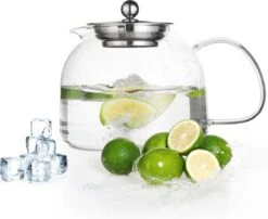 Monzana Theepot Glas - Met Theepotverwarmer – Voor 1,5 Liter RVS Zeef 14 Monzana Theepot Glas - Met Theepotverwarmer – Voor 1,5 Liter RVS Zeef -Kookgerei Koning Verkoop 1200x979 2