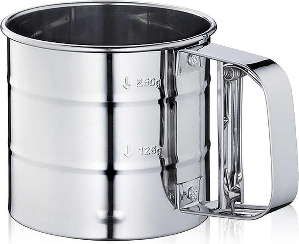 Professionele RVS Meelzeef - Bloemzeef - Poedersuikerzeef - Suikerzeef - Bakgerei - Stooier - Keuken Tafel -Roestvrij Staal - Draai Meel Zeef - Bloem Zeef - Poedersuiker Zeef - 6 Professionele RVS Meelzeef - Bloemzeef - Poedersuikerzeef - Suikerzeef - Bakgerei - Stooier - Keuken Tafel -Roestvrij Staal - Draai Meel Zeef - Bloem Zeef - Poedersuiker Zeef - - Afbeelding 6