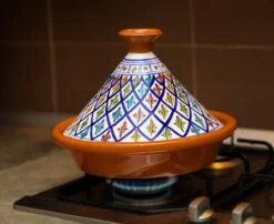 CRAFLAIR ~ Tajine ~ Ø 30 Cm ~ Geschikt Voor Inductie - Adapter ~ Handgemaakt ~ Geglazuurd Keramiek -Kookgerei Koning Verkoop 1200x982 13