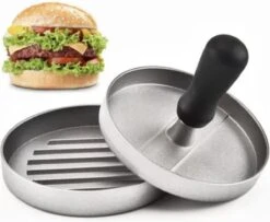 Merkloos Hamburgerpers BBQ Accessoires - Hamburger Pers Maker - Burger Press - Hamburgermaker - Burgerpers - Inclusief 50 Hamburger Wax Papiertjes -Kookgerei Koning Verkoop 1200x984 7