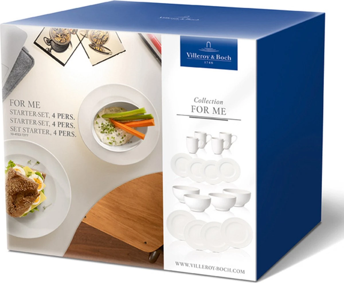 Villeroy & Boch For Me Starter Set - 4 Personen - Porselein 4 Villeroy & Boch For Me Starter Set - 4 Personen - Porselein - Afbeelding 4