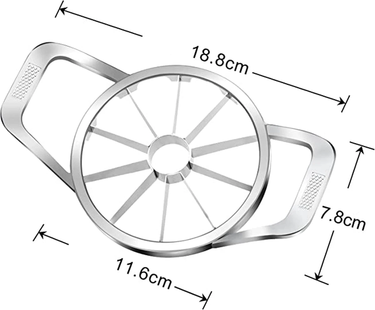 Appelboor - Appelsnijder - RVS - Zilver - Hoogwaardig Roestvrijstaal 3 Appelboor - Appelsnijder - RVS - Zilver - Hoogwaardig Roestvrijstaal - Afbeelding 3