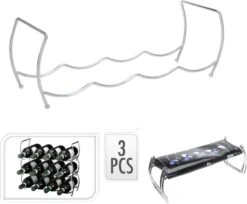 Excellent Houseware Wijnrek - 42 Cm Breed - Stapelbaar - 12 Flessen