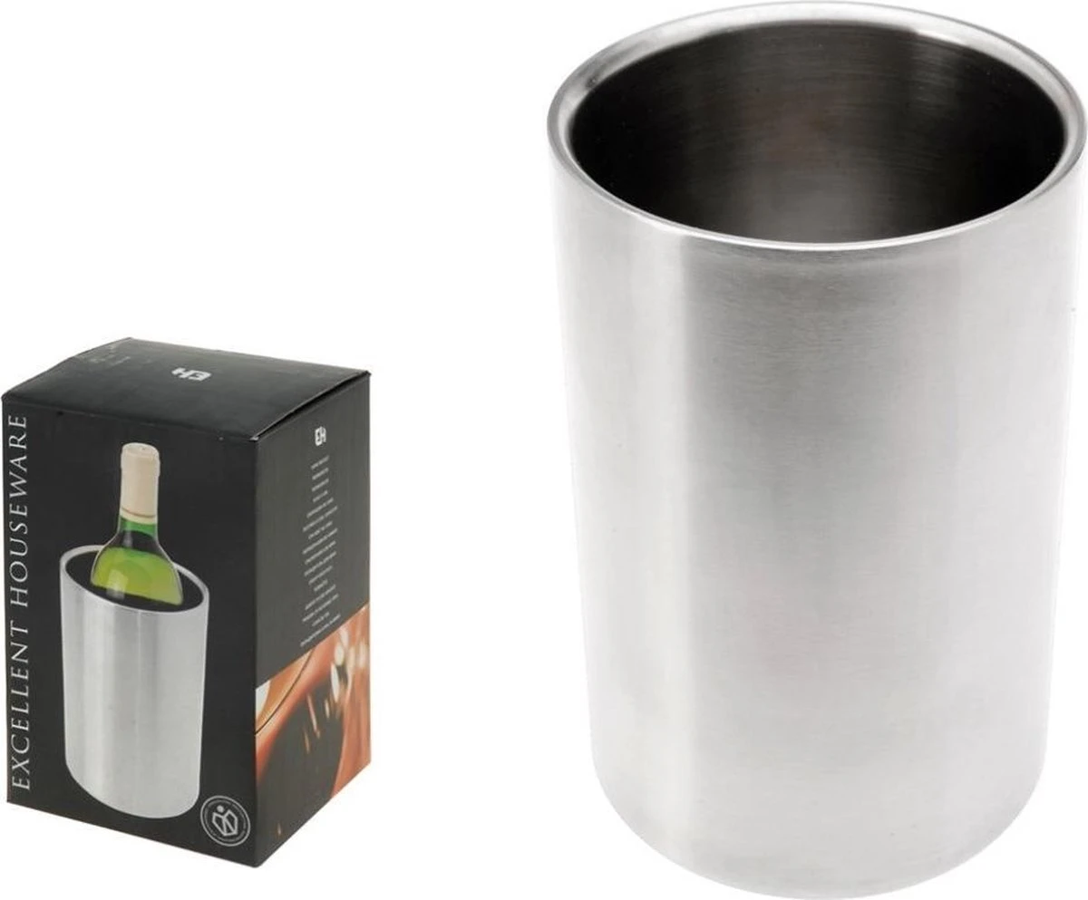 Merkloos Excellent Houseware Wijnkoeler - RVS 1 Merkloos Excellent Houseware Wijnkoeler - RVS