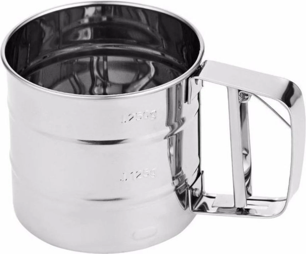 Professionele RVS Meelzeef - Bloemzeef - Poedersuikerzeef - Suikerzeef - Bakgerei - Stooier - Keuken Tafel -Roestvrij Staal - Draai Meel Zeef - Bloem Zeef - Poedersuiker Zeef - 13 Professionele RVS Meelzeef - Bloemzeef - Poedersuikerzeef - Suikerzeef - Bakgerei - Stooier - Keuken Tafel -Roestvrij Staal - Draai Meel Zeef - Bloem Zeef - Poedersuiker Zeef - - Afbeelding 13