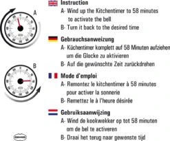 CABANAZ - Mechanische Kookwekker, Metaal Met Magneet, KITCHEN TIMER, Rood -Kookgerei Koning Verkoop 1200x995 6