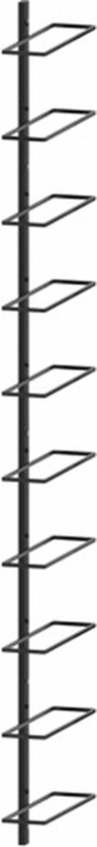 VidaXL Wijnrek Voor 10 Flessen Wandmontage Metaal Zwart 6 VidaXL Wijnrek Voor 10 Flessen Wandmontage Metaal Zwart - Afbeelding 6