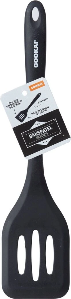 Bakspatel, Siliconen, Zwart - Cookai