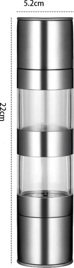 Merkloos Peper- En Zoutmolen- 2 In 1 - RVS - 22 X 5,2 Cm -Kookgerei Koning Verkoop 335x1200 1