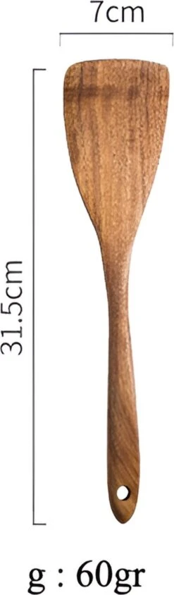 Thaise Teak Houten Lepel Set - Natuurlijk Hout - Rijst Lepel - Vergiet - Soep Lepel - Schep Lepels - Pollepels -Kookgerei Koning Verkoop 351x1200 2