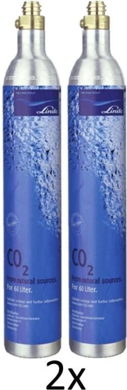 Voordeelpakket 2 X Habit CO2 Cilinder | 2 X 60L | Voor Sodastream, ION Waterkoeler En Linde CO2 Cilinders